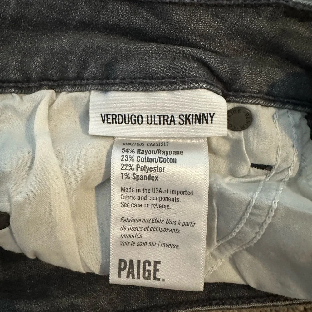 Paige Women's Verdugo Ultra Skinny Gray Jeans 27 - Picture 5 of 5